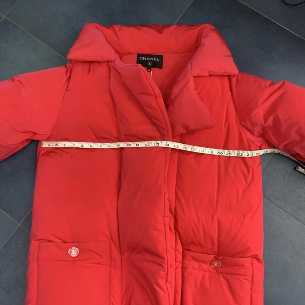 CHANEL Coat PUFFER JACKET Red Size 34, XS, 0-2 New tag/receipt SOLD - Picture 13 of 16